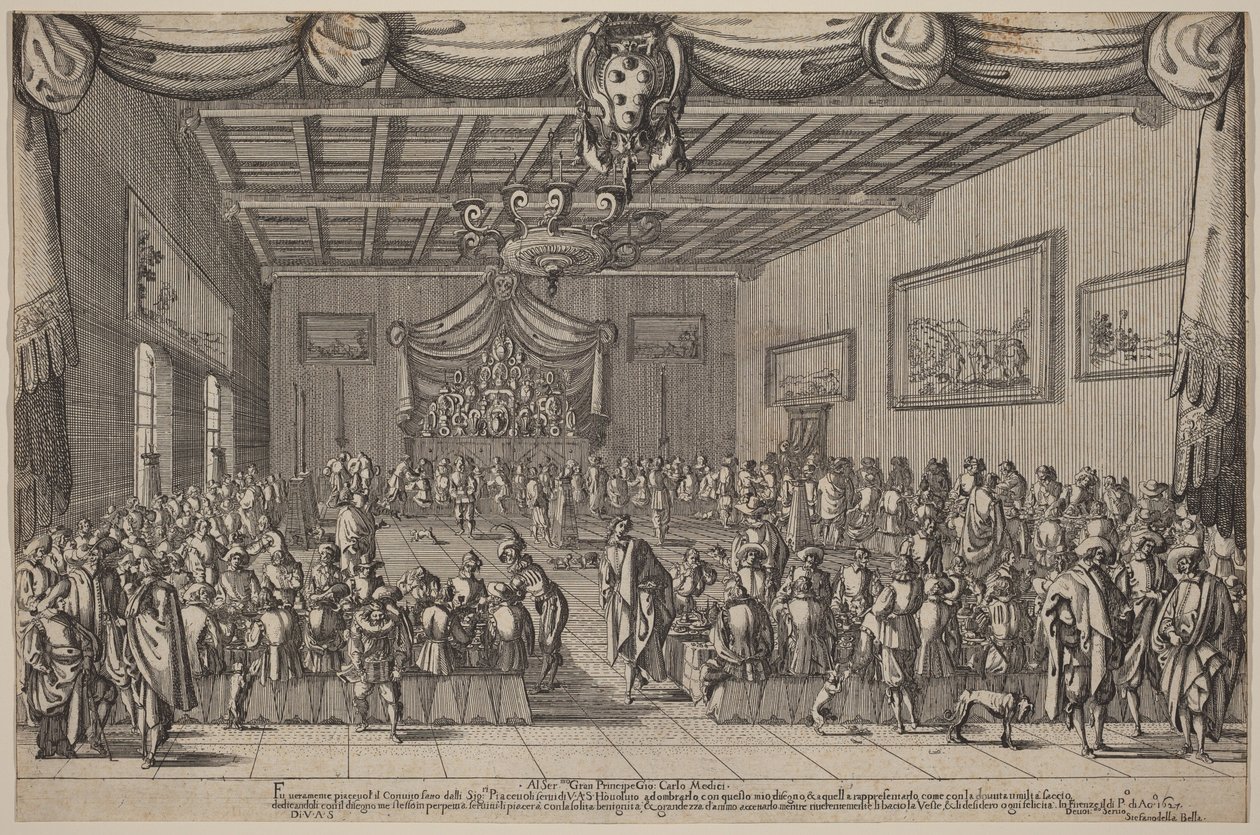 The Banquet of the Piacevoli by Stefano della Bella
