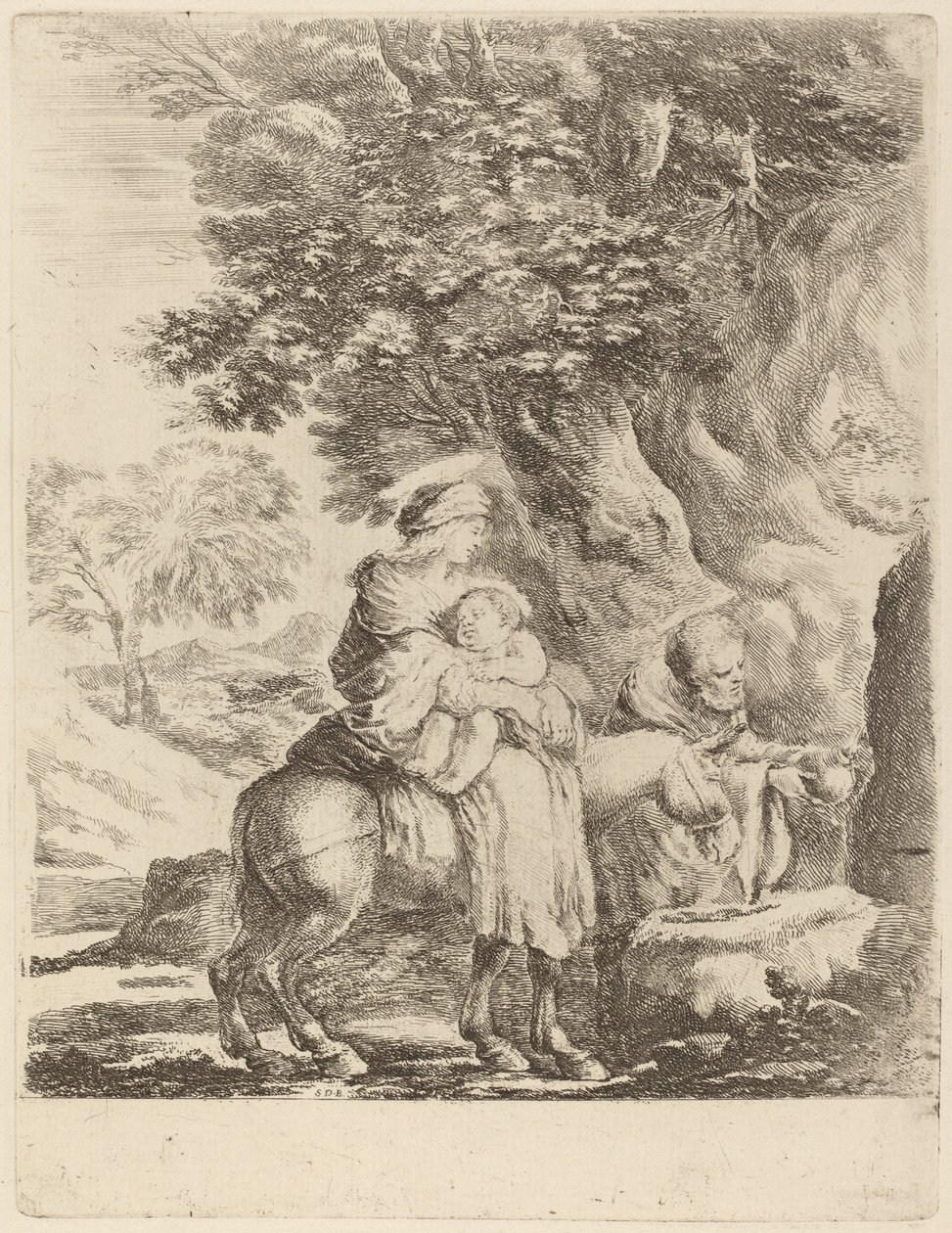 The Flight into Egypt by Stefano della Bella