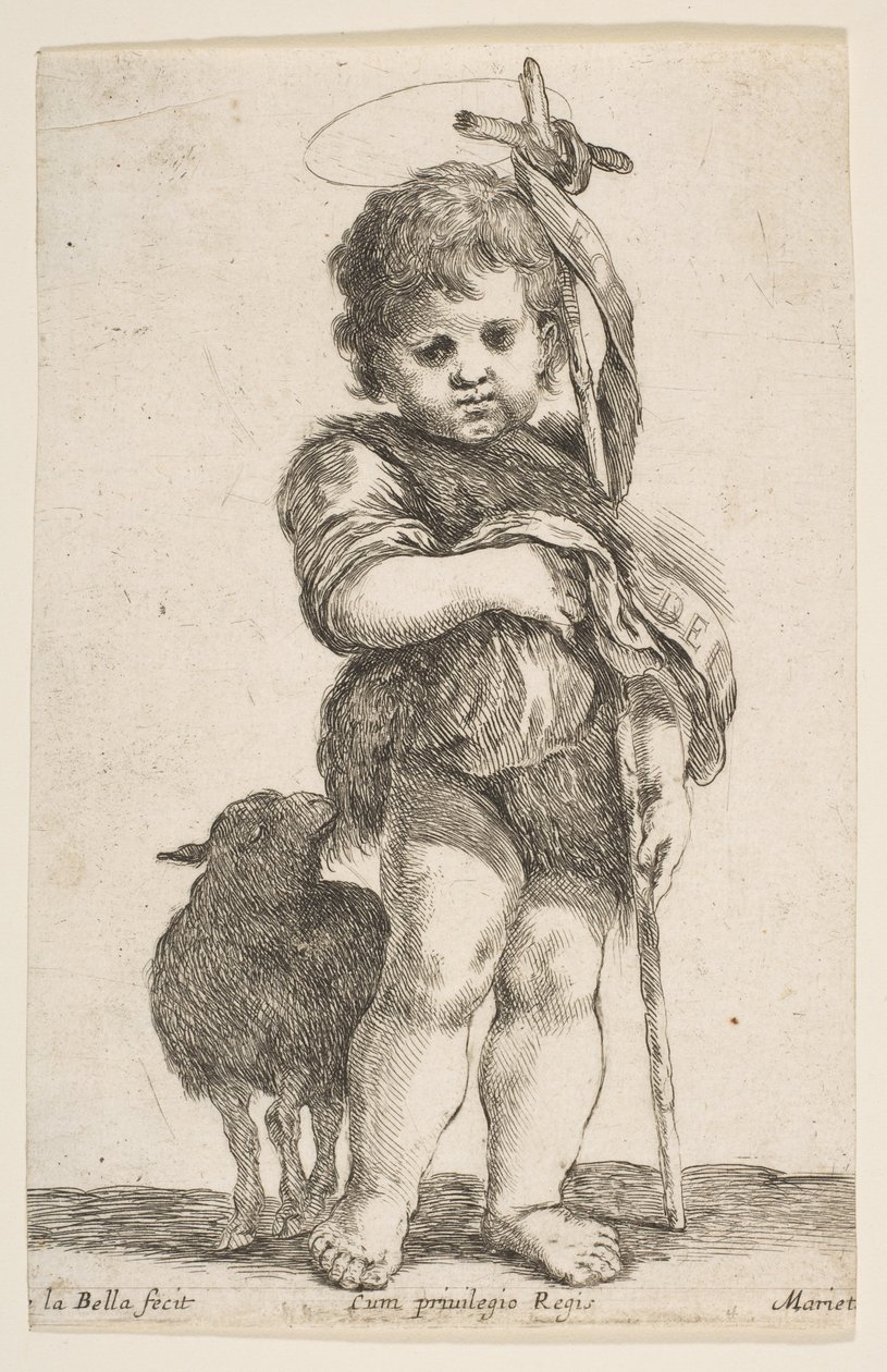 The Infant St. John the Baptist Holding up His Robe by Stefano della Bella