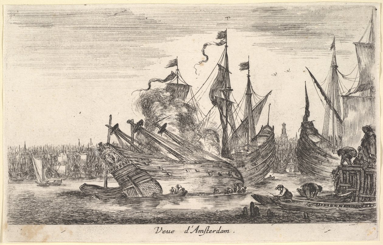 View of the Amsterdam Seaport by Stefano della Bella