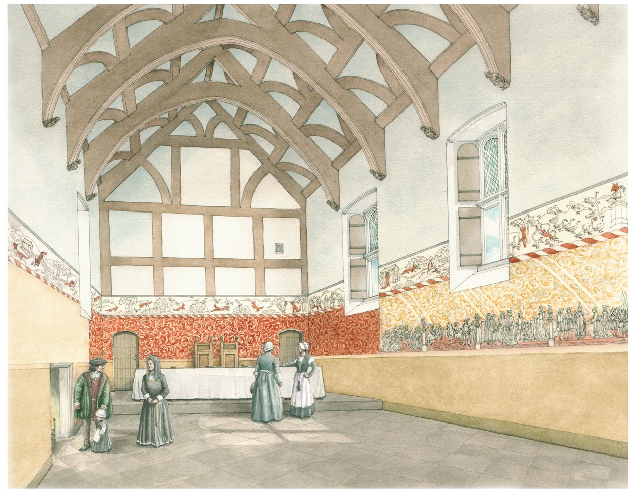 The Great Hall of Cothay Manor, Near Wellington, Somerset by Stephen Conlin