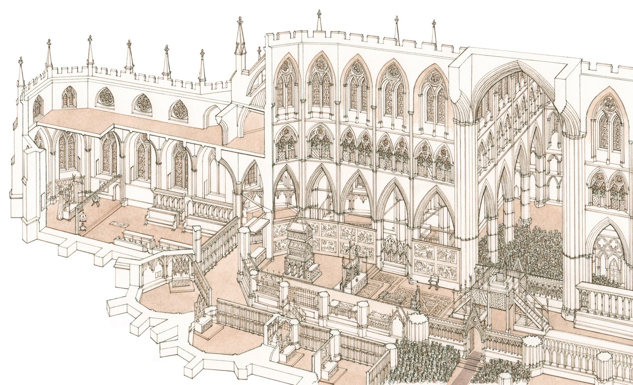 The Quire of Westminster Abbey at the time of King Henry IV