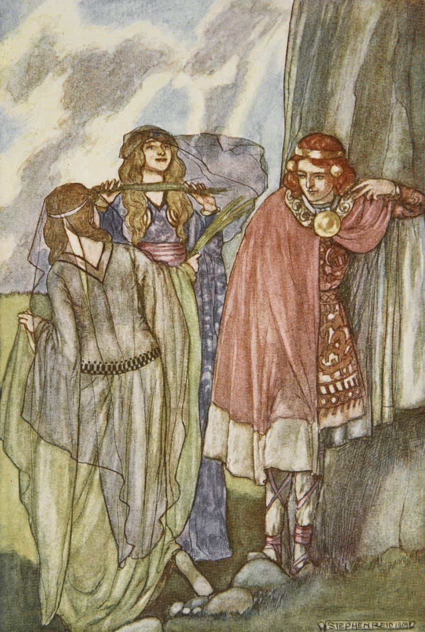 The Fairy Swan-Maidens, illustration from 