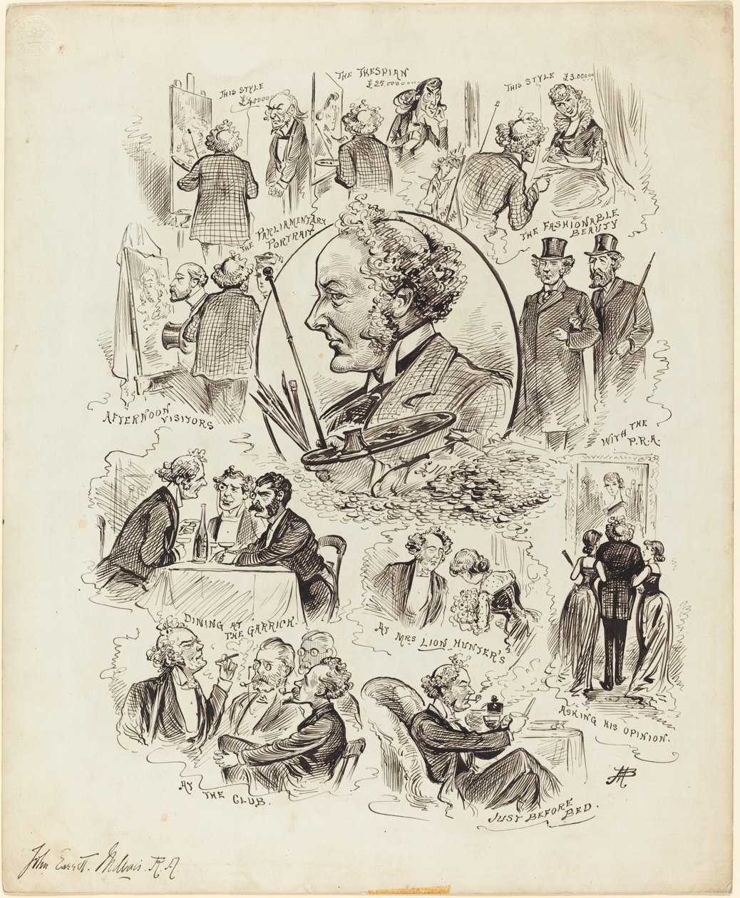 Days with Celebrities: Mr. Millais, R.A. by Studio of Alfred Bryan