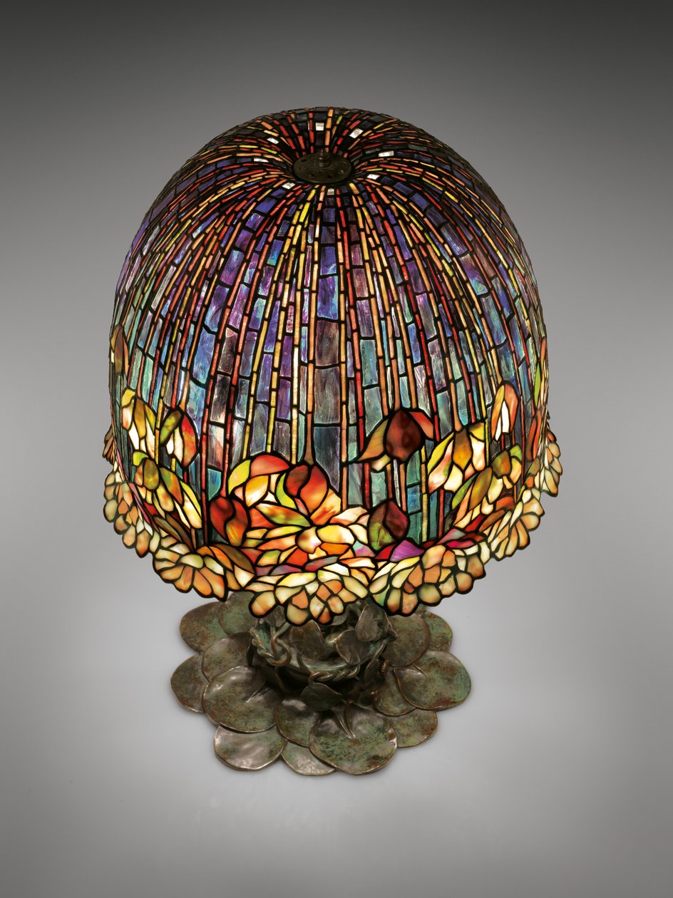 Tiffany leaded store glass lamp