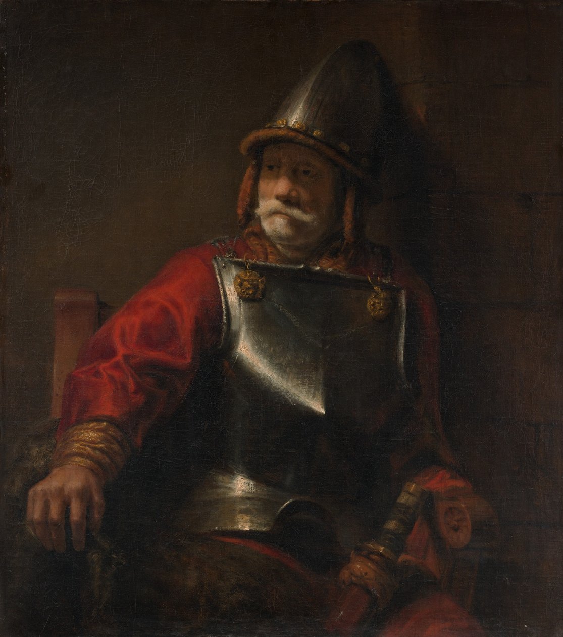 Man in Armor Mars by Style of Rembrandt