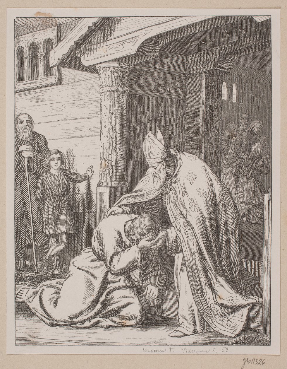 Bishop Vilhelm Receives the Repentant Svend Estridsen at the Church Door by Södergren