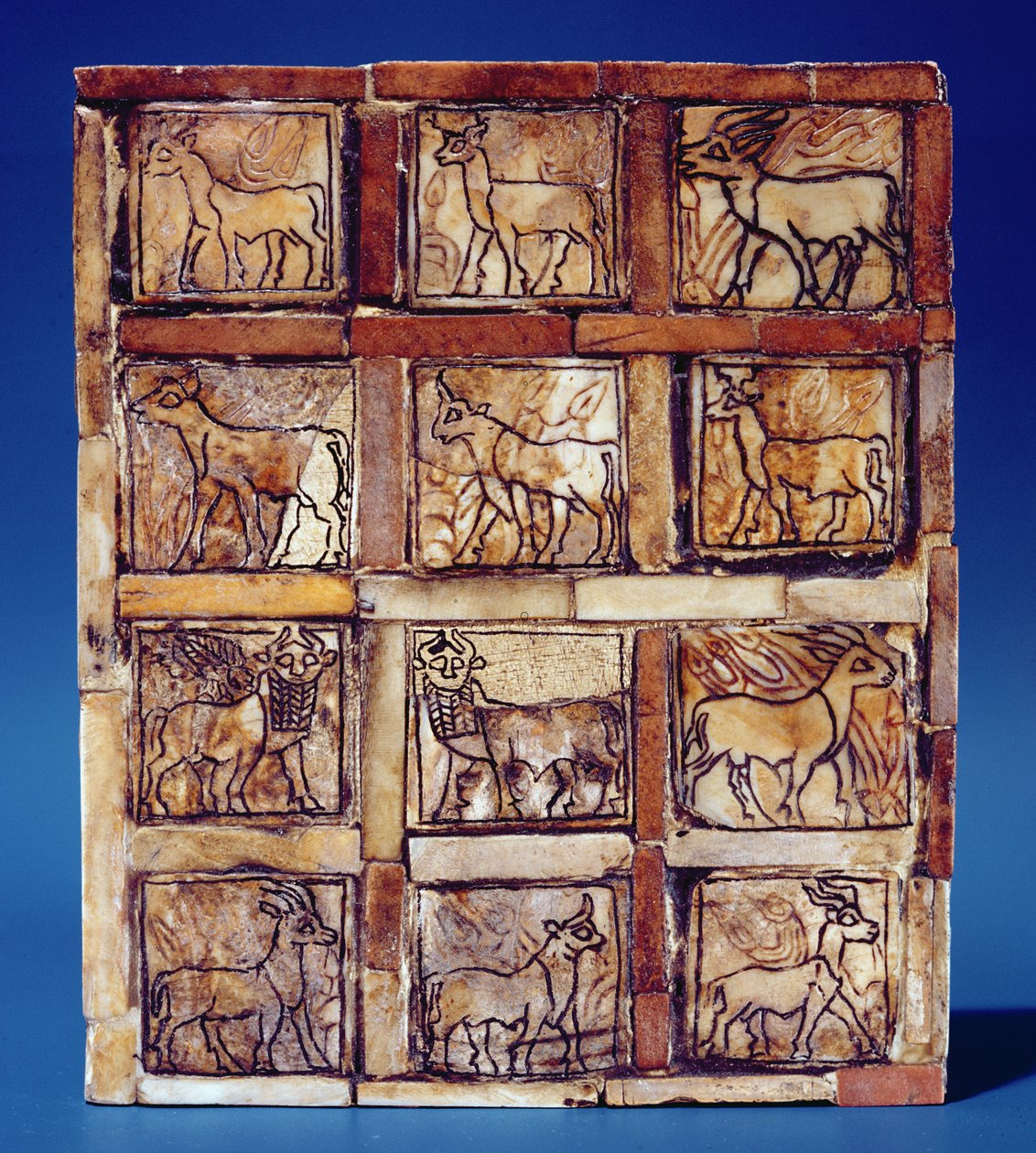 Gaming Board Depicting Animals of the Field and Forest, from Iraq by Sumerian