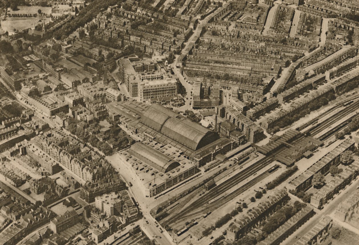Over Olympia and the Headquarters of the Post Office Savings Bank by Surrey Flying Services