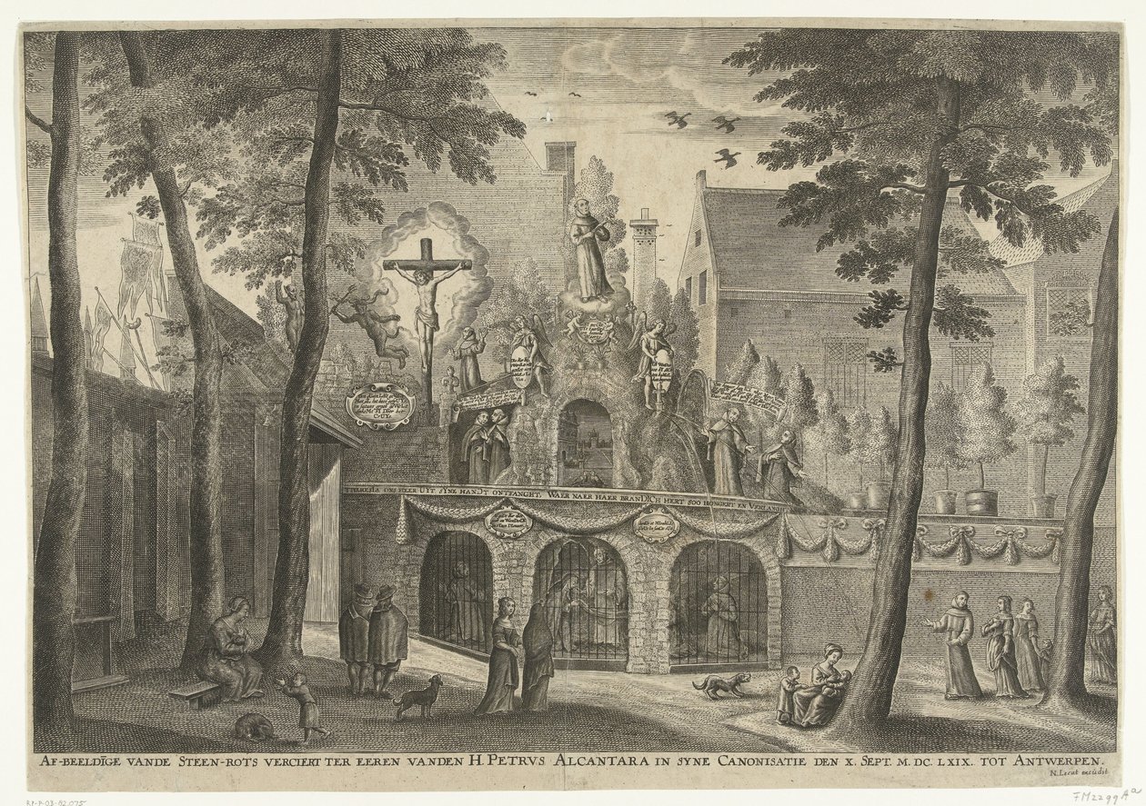 Scaffold Erected in Antwerp for the Canonization of Peter of Alcantara in 1669 by Susanna Verbruggen (possibly)