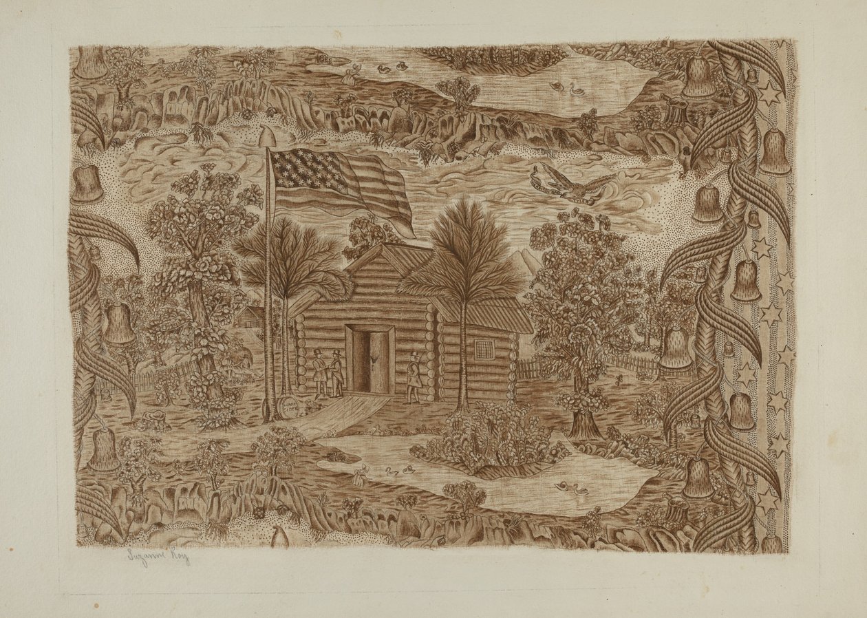 Historic Printed Textile by Suzanne Roy
