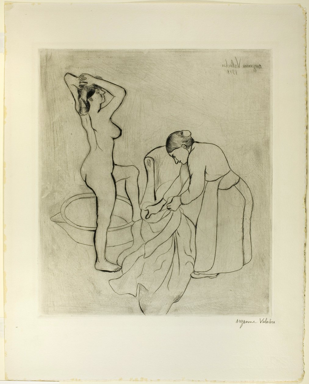 Woman with Large Breasts and Old Woman by Suzanne Valadon