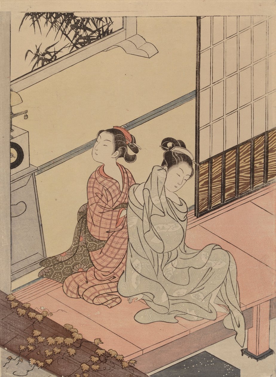 The Curfew Hours, from the series Eight Parlour Views by Suzuki Harunobu