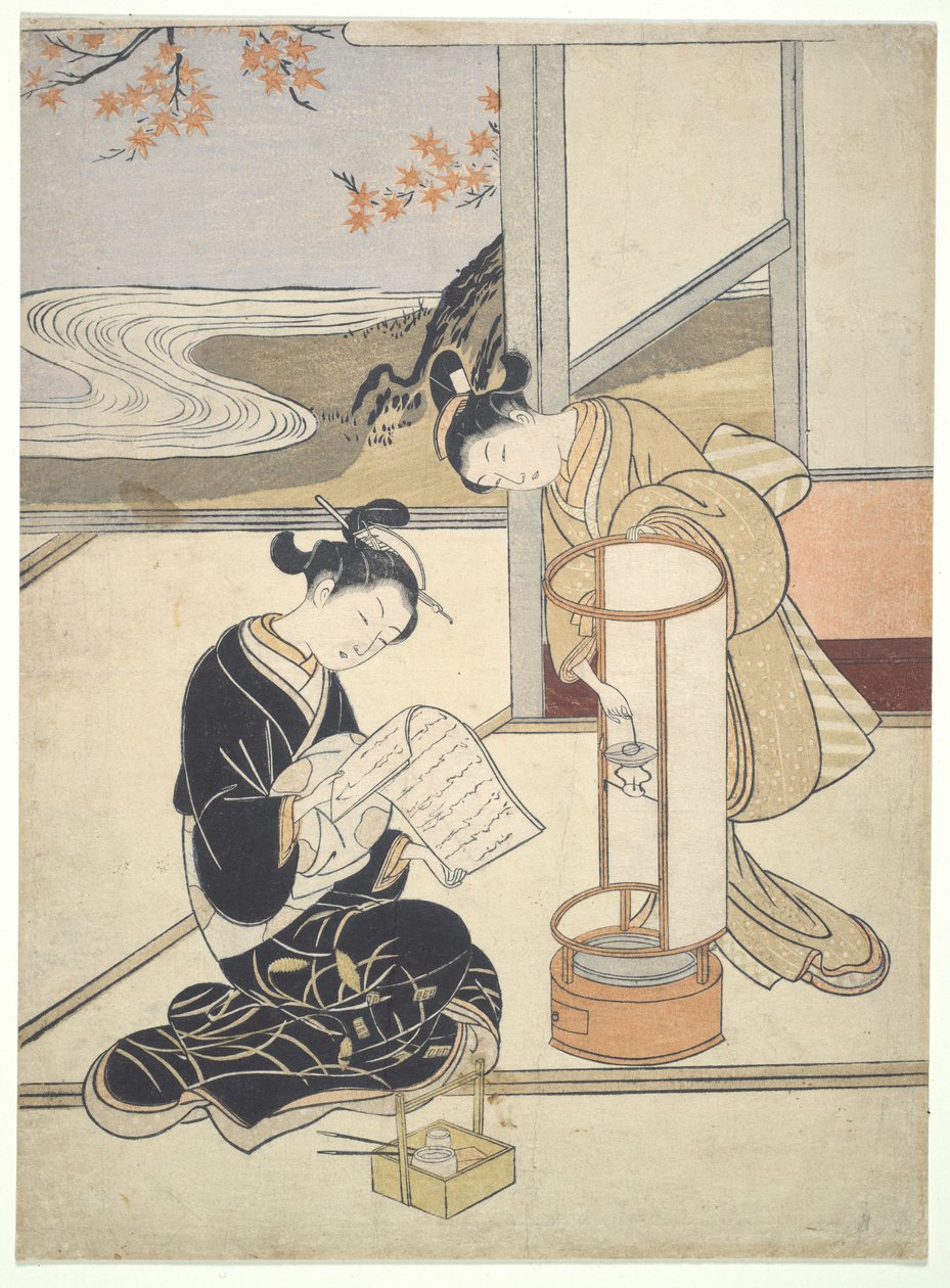 The Evening Glow of Andon: Eight Views of the Parlor by Suzuki Harunobu