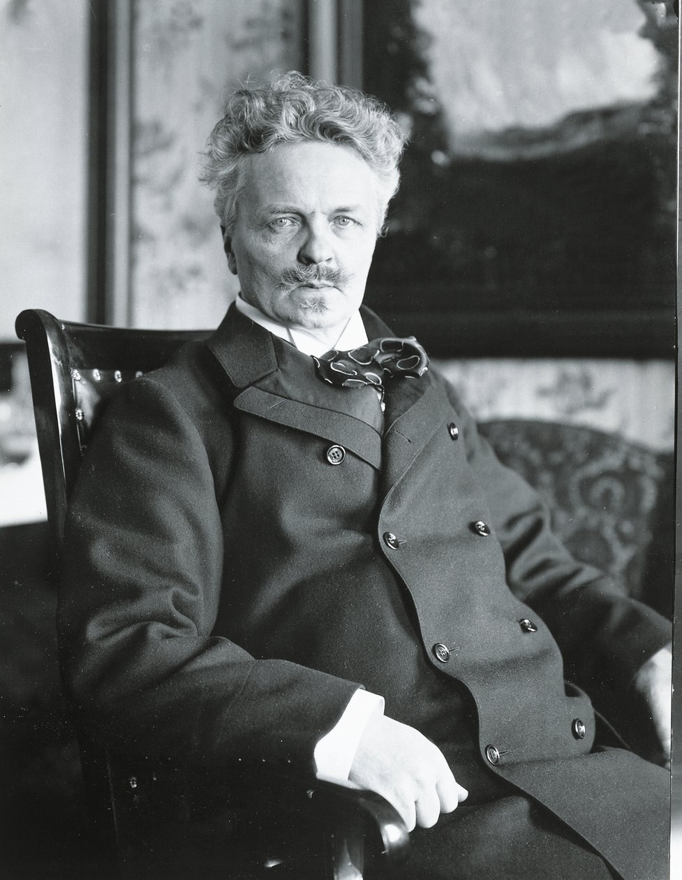 August Strindberg in His House at Stockholm by Swedish Photographer