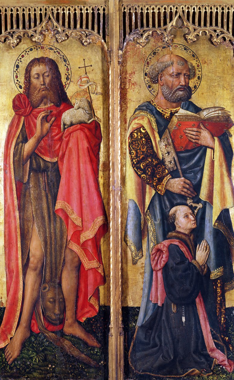 St. John the Baptist and St. Peter, from the Altarpiece of Pierre Rup by Swiss School