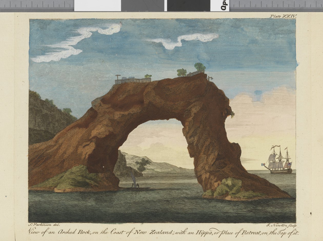 View of an Arched Rock, Illustration from A Journal of a Voyage to the South Seas: In His Majesty