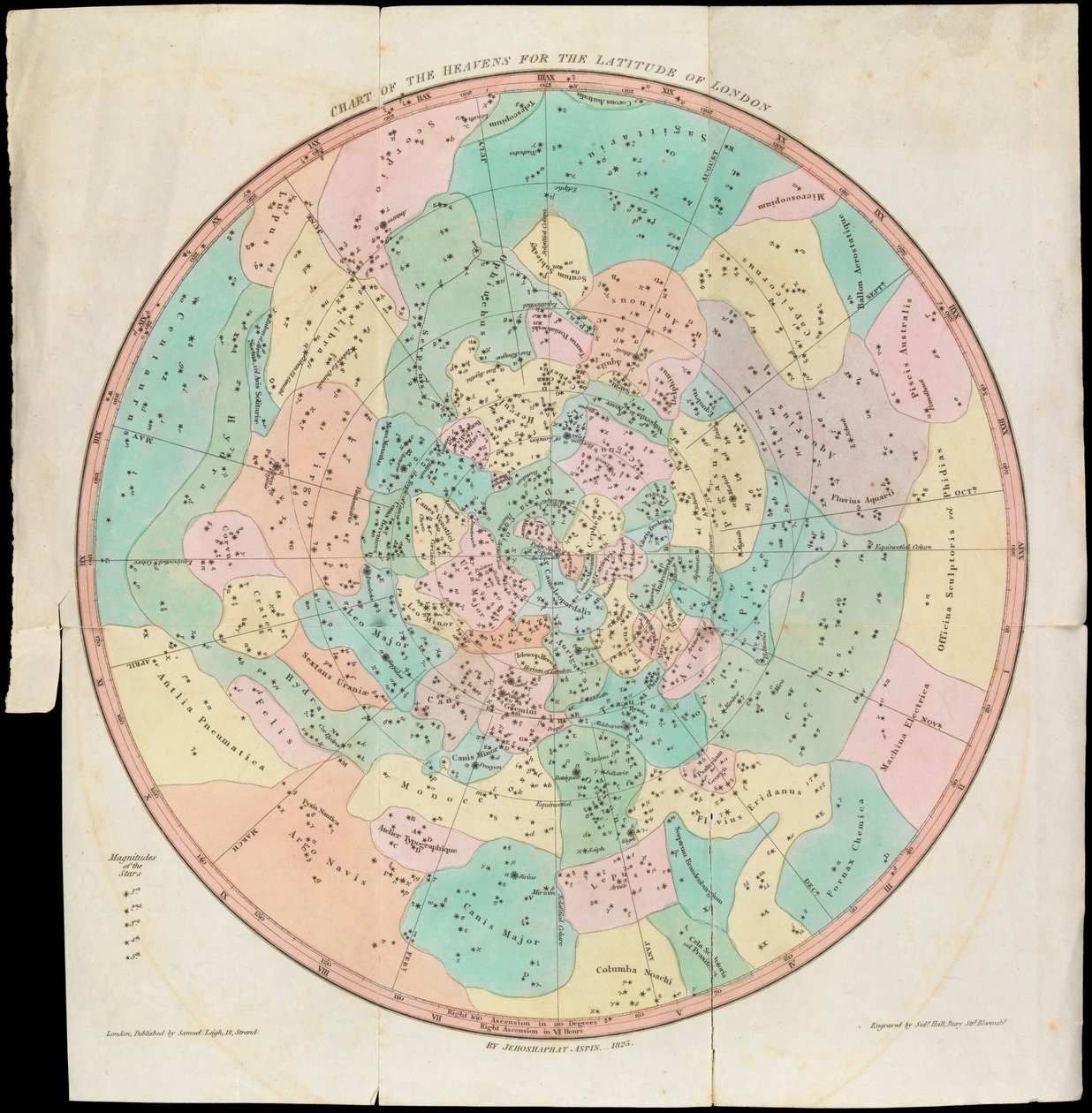 Chart of the Heavens for the Latitude of London, Urania