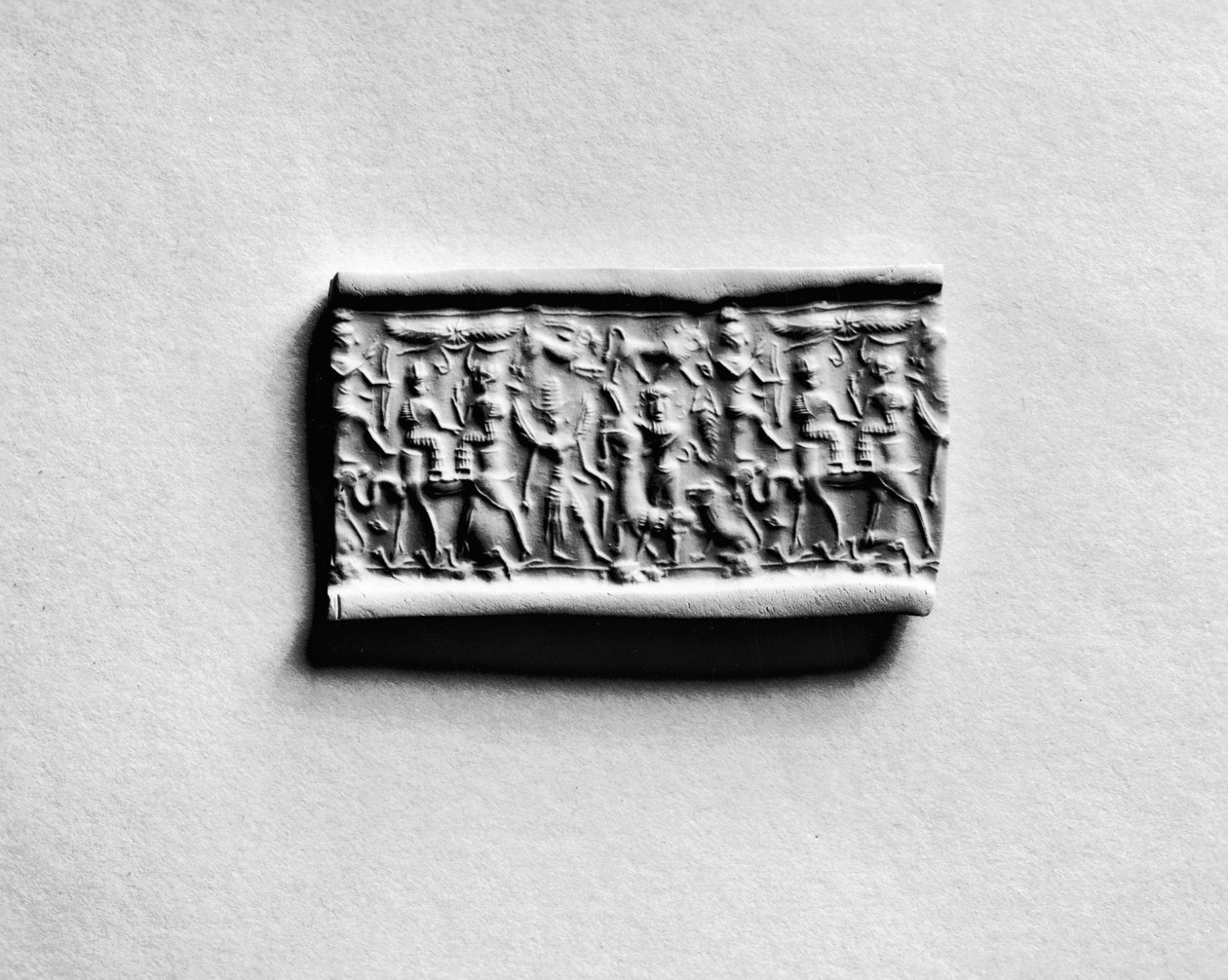 Cylinder Seal with a Two-Humped Camel Carrying a Divine Couple by Syrian