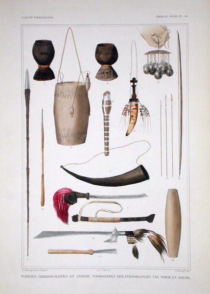 Weapons and ritual objects from Timor, from 