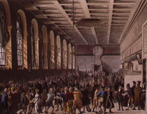 Custom House, the Long Room from Ackermann