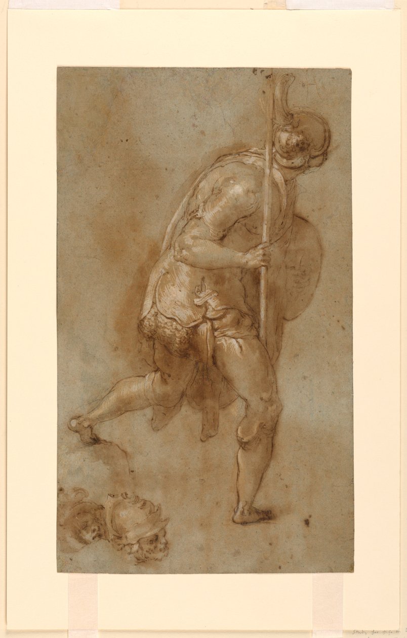 Soldier Running: Study for Figure in Left Foreground, 