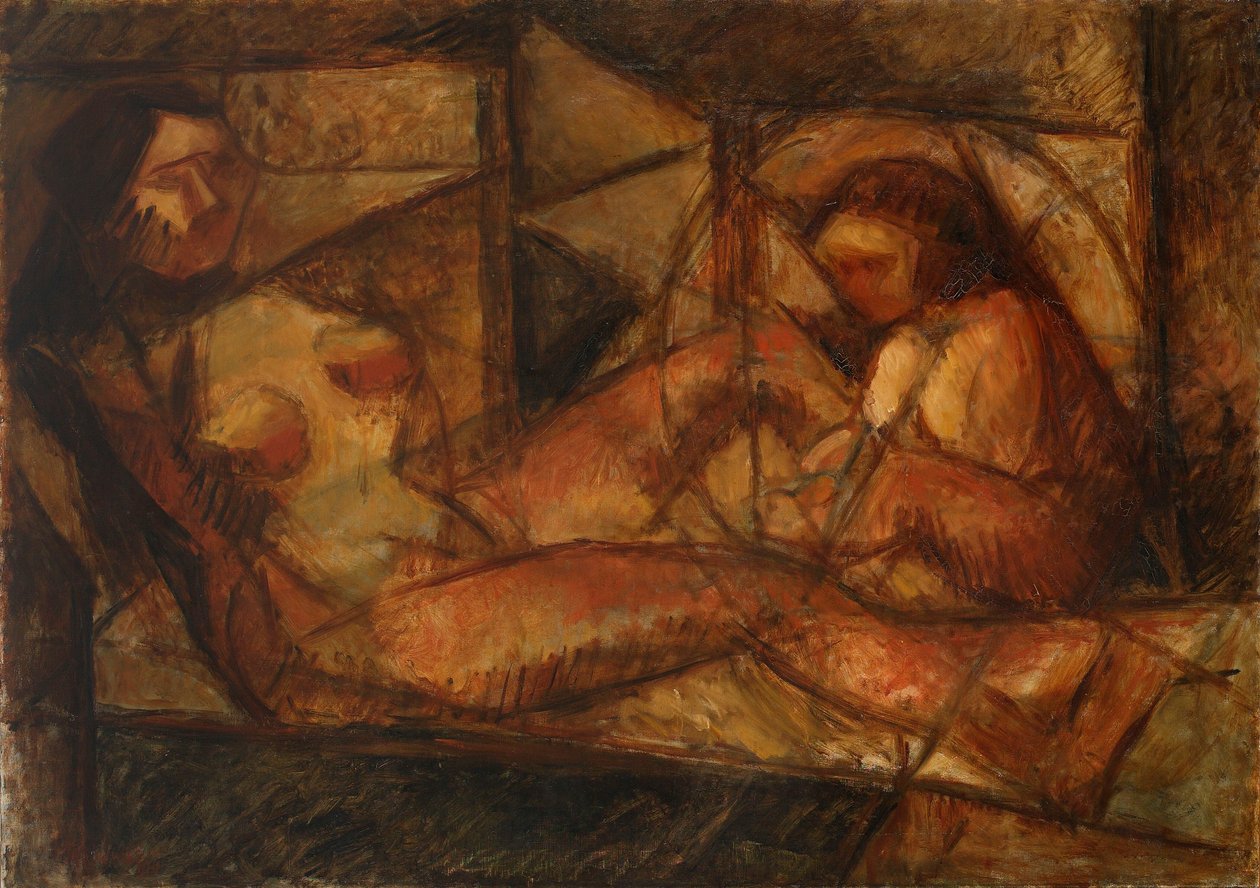 Two Cubist Female Nudes by Tadeusz Makowski