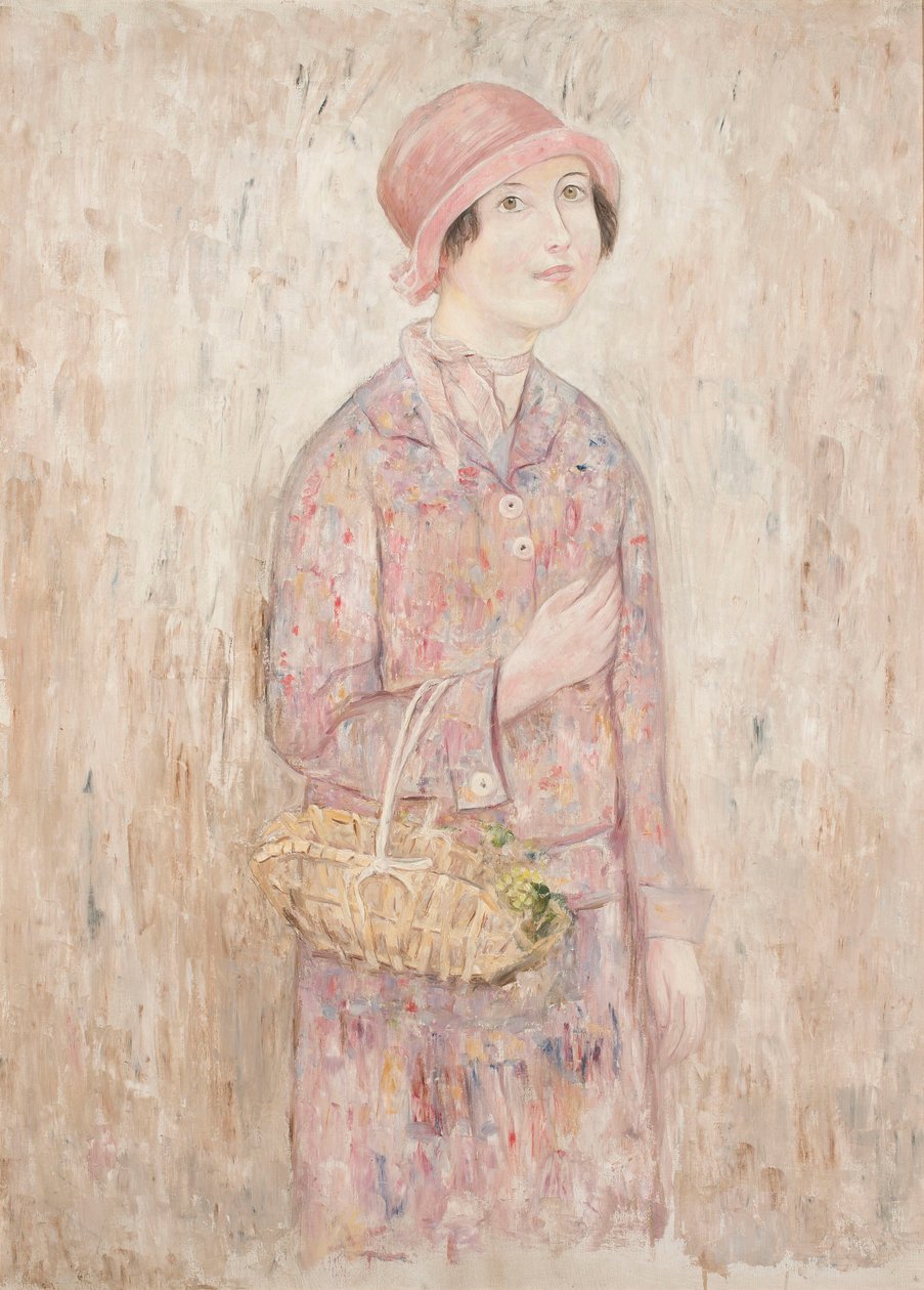 Girl in a Pink Hat by Tadeusz Makowski