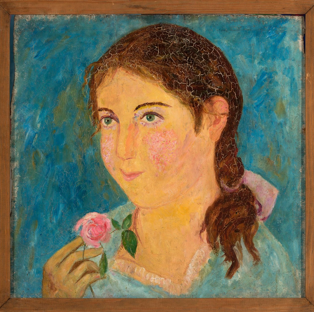 Girl with a Rose in Hand by Tadeusz Makowski