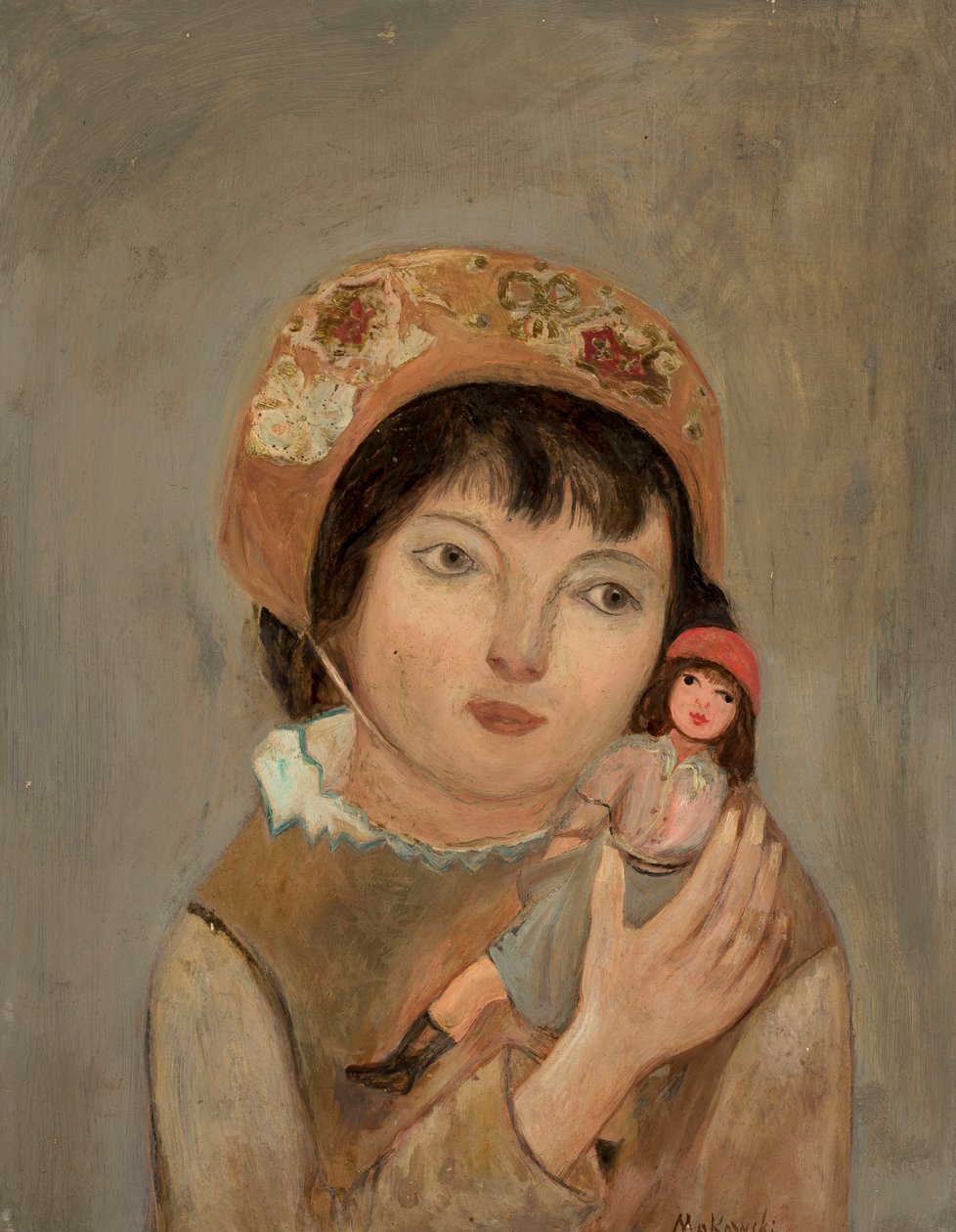 Girl with a Doll by Tadeusz Makowski