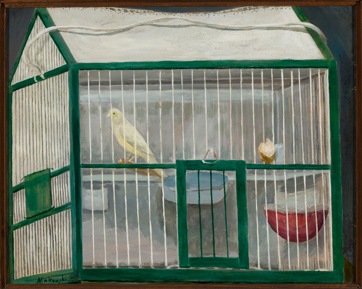 Cage with Canary by Tadeusz Makowski
