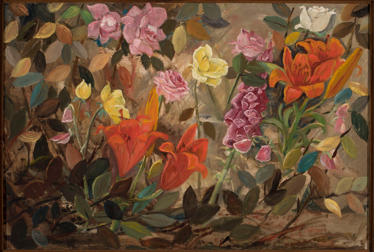 Flowers in the Garden by Tadeusz Makowski