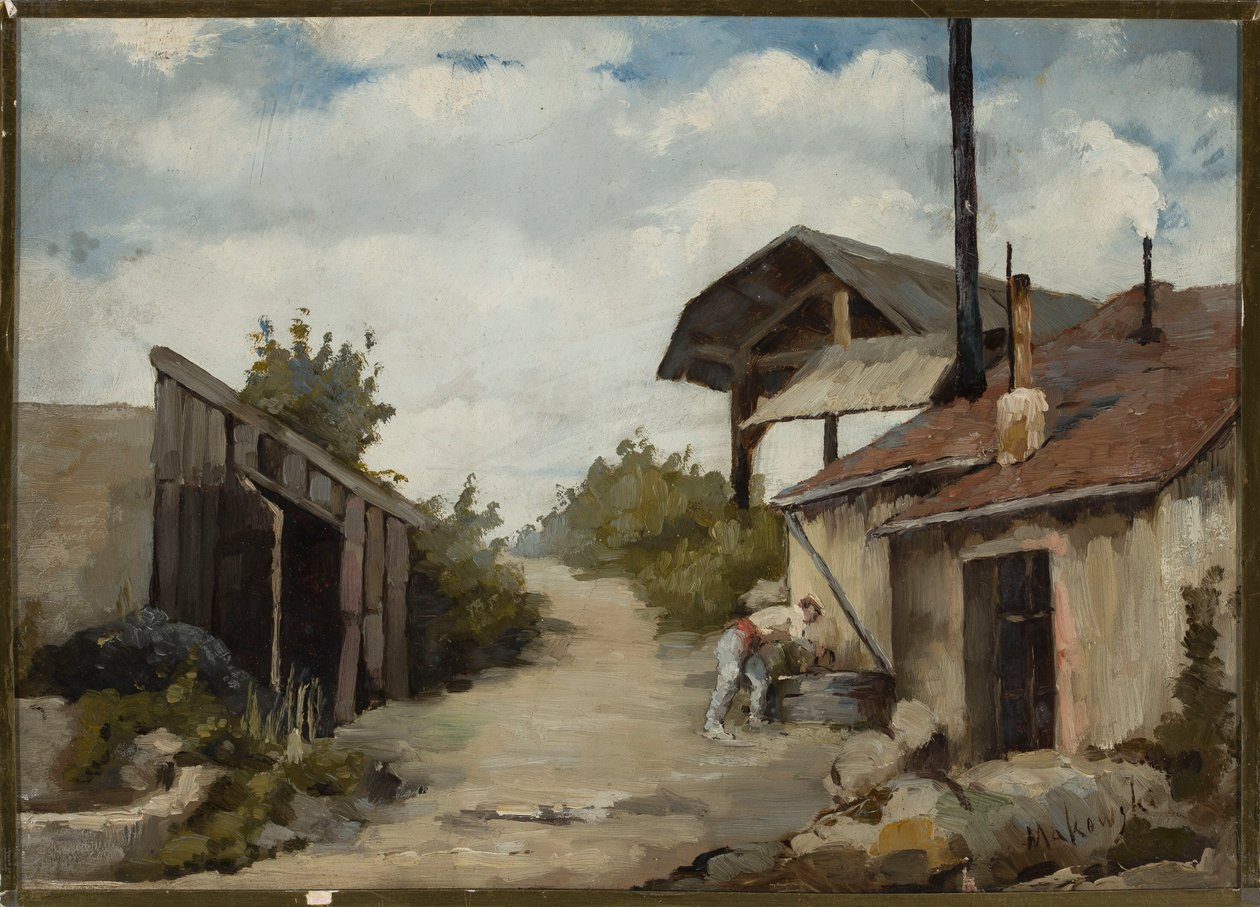 Landscape - Homestead by Tadeusz Makowski