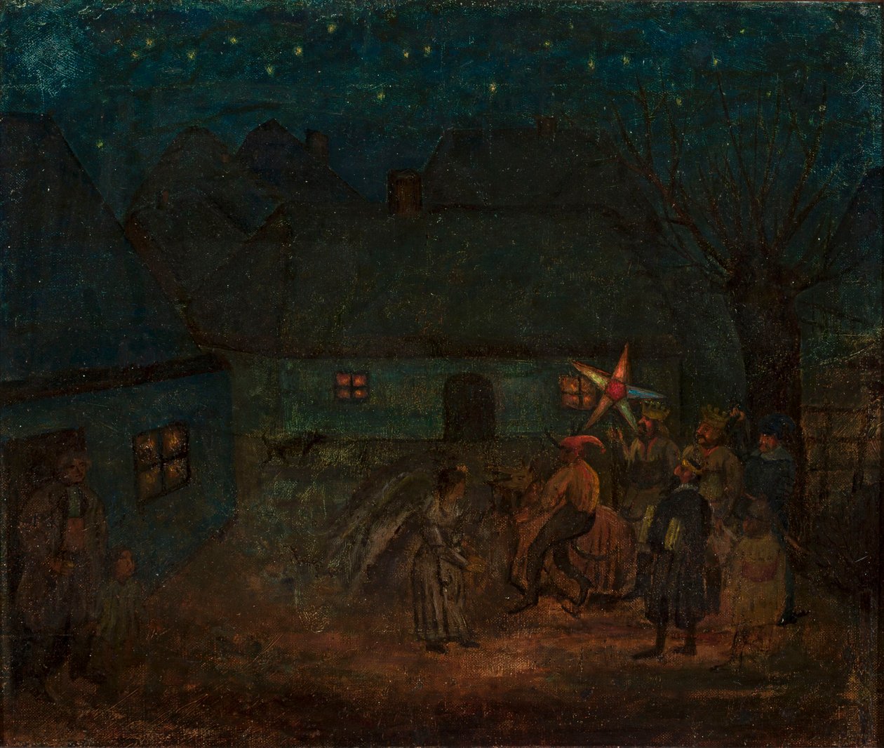 Krakow Nativity Scene by Tadeusz Makowski