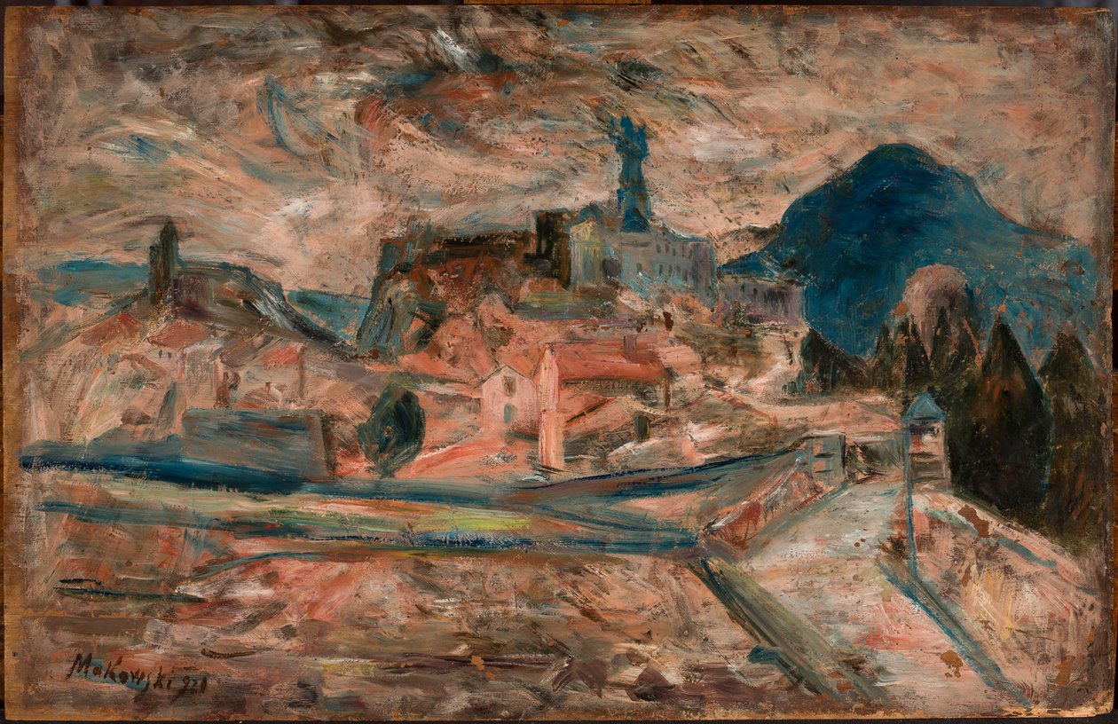 View of a Town in the Mountains (Le Puy) by Tadeusz Makowski