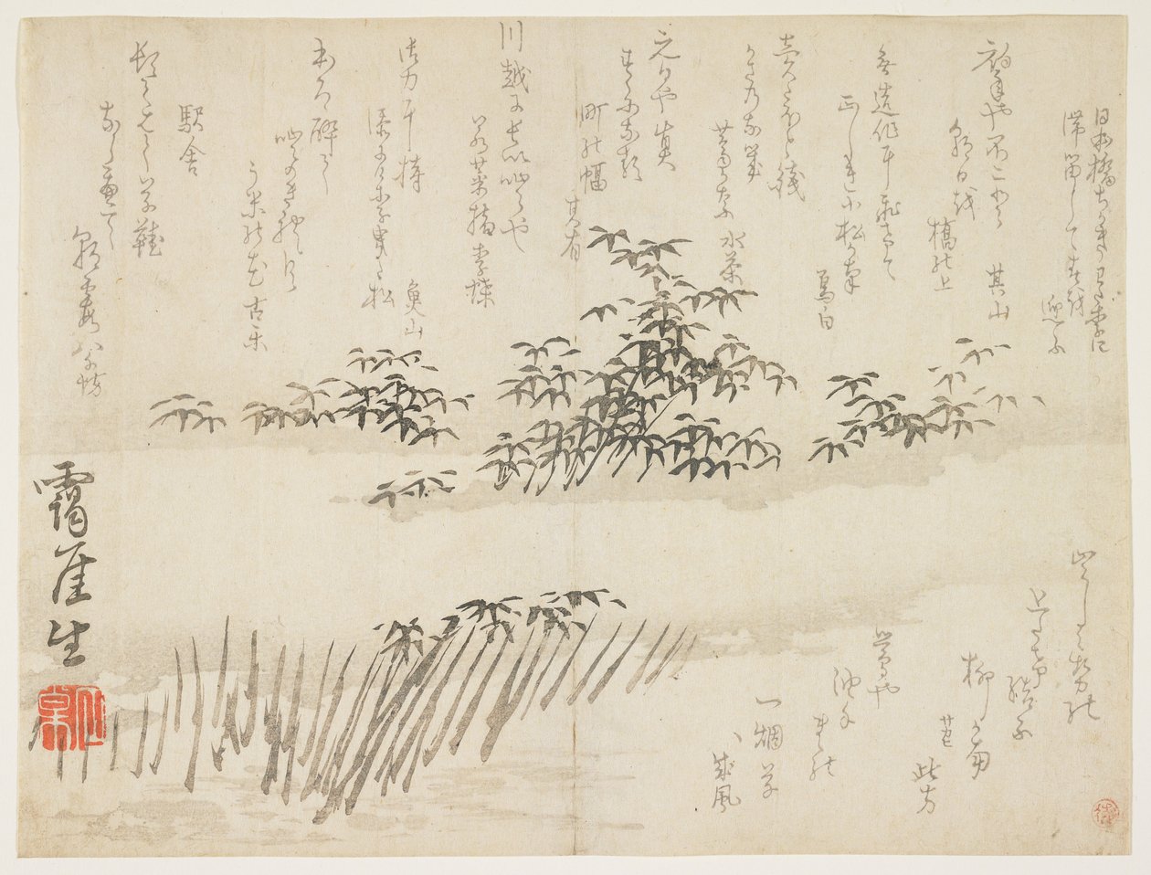 Bamboo in snow by Takaku Aigai