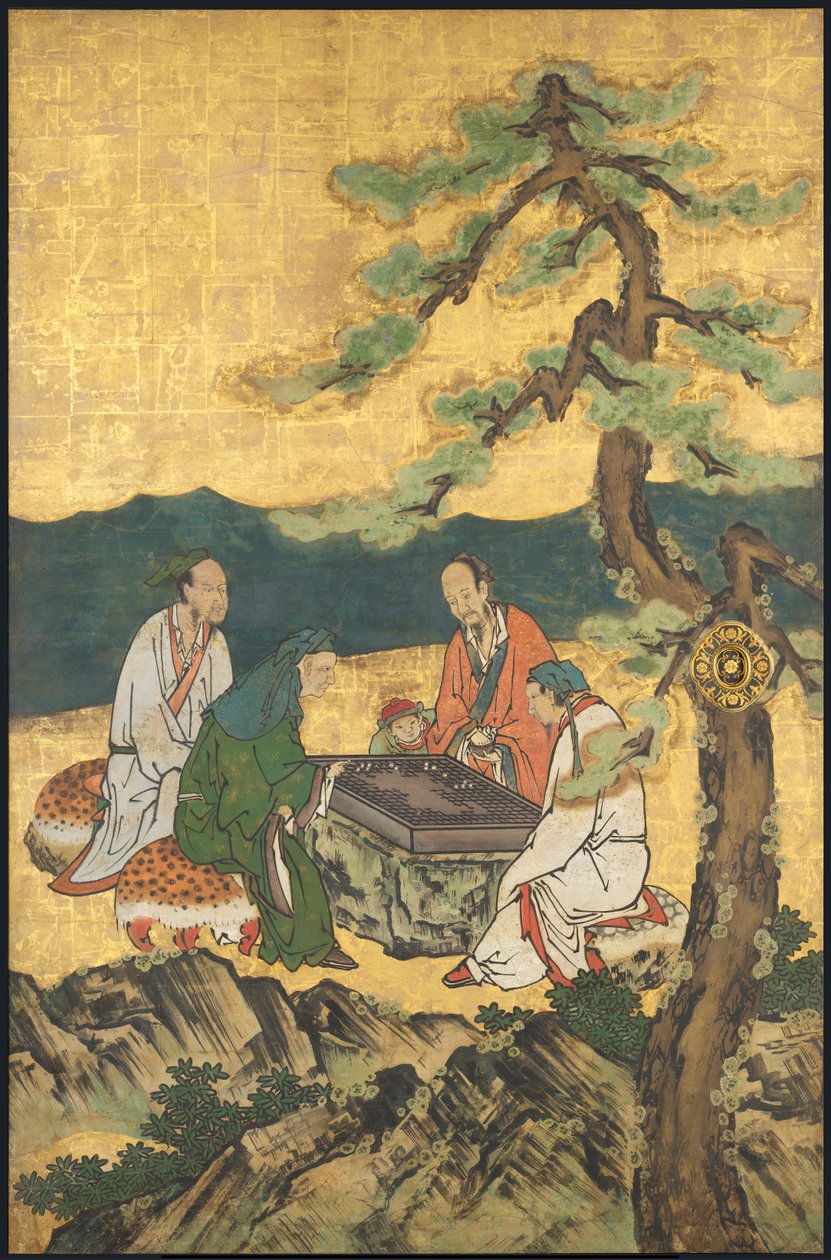 A Game of Go, from the Four Accomplishments, Beginning 17th Century by Takanobu Kano