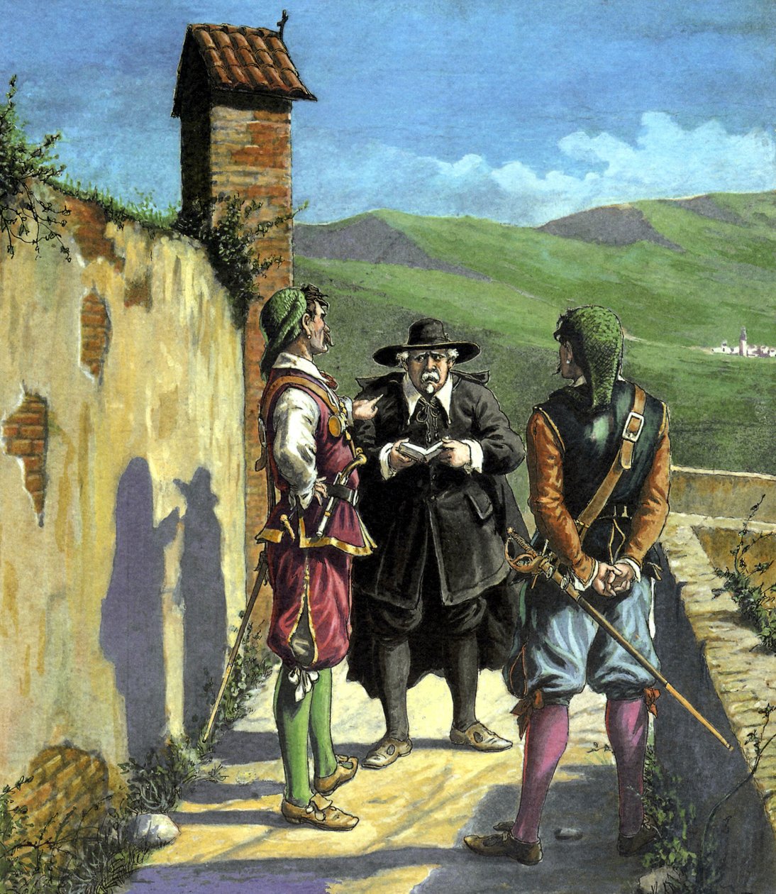 Don Abbondio Meets the Braves - Illustration for 