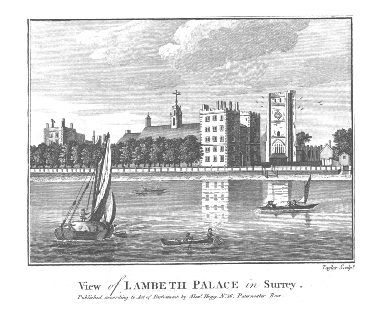 View of Lambeth Palace in Surrey by Taylor