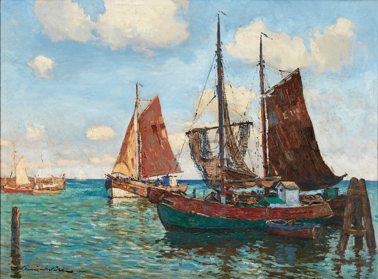 Boats at Rest by Terrick (follower of) Williams