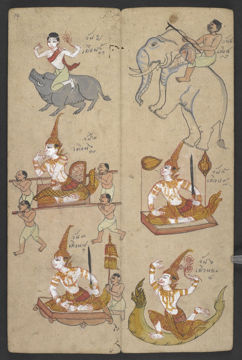 Animals from the Zodiac, from Phrommachat by Thai School