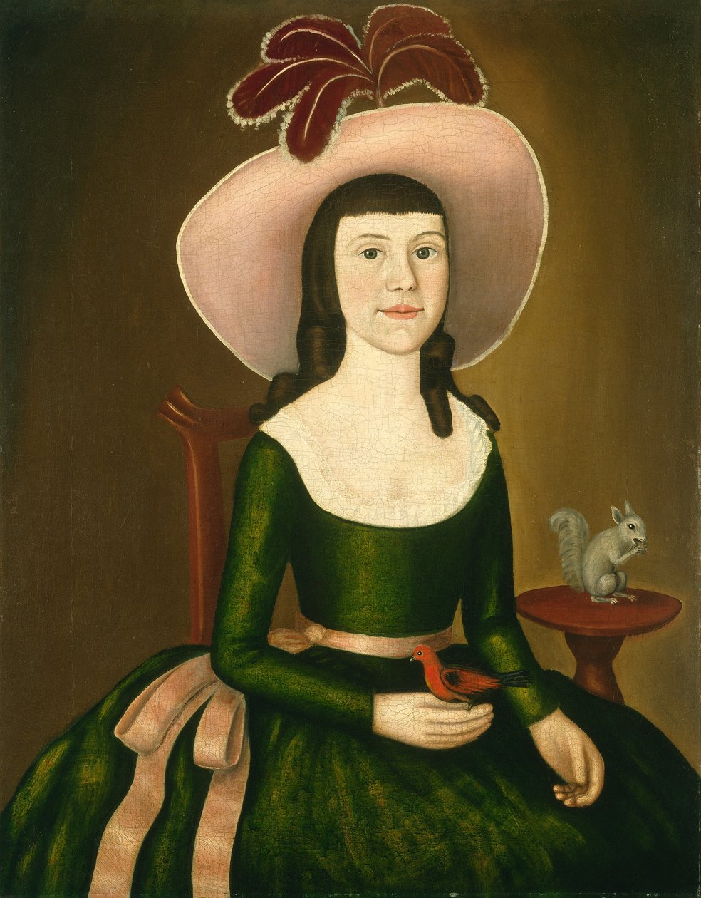 Miss Denison of Stonington, Connecticut (possibly Matilda Denison) by The Denison Limner