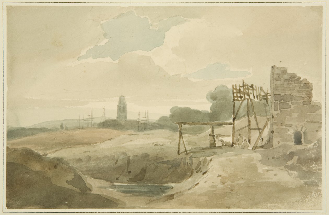 Old Fire Engine used in excavating the New Cut (between Ropewalk and Clift House) by The Rev. John Eagles