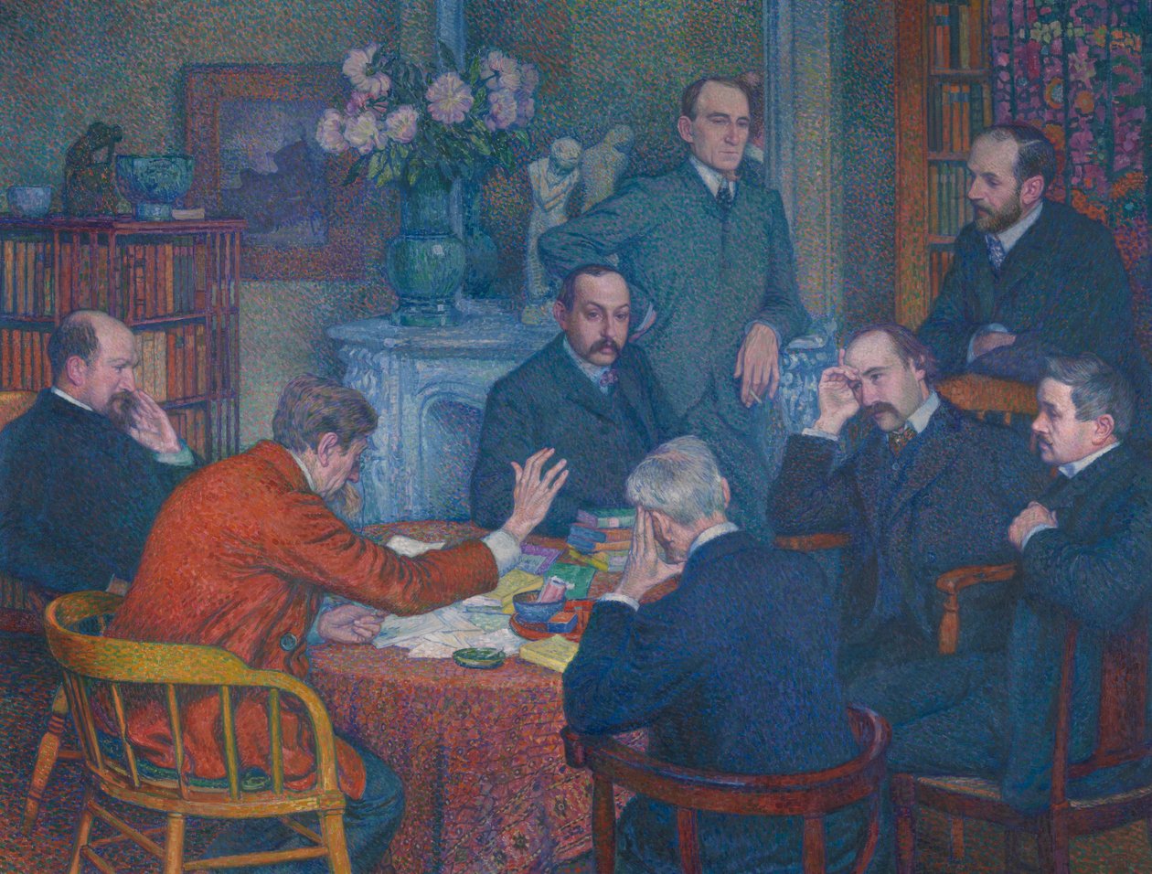 The Lecture by Emile Verhaeren by Theo van Rysselberghe
