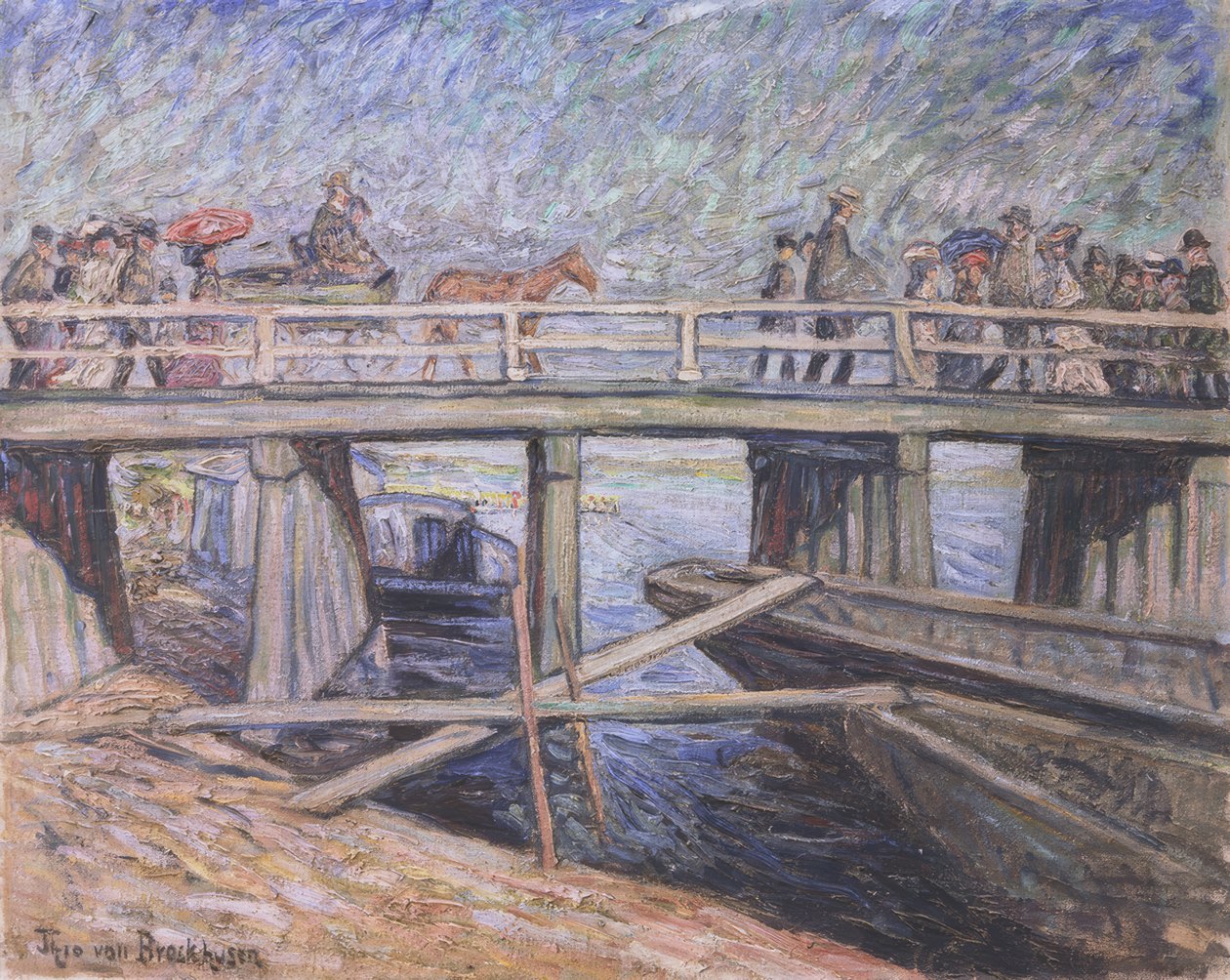 Wooden Bridge in Baumgartenbrück by Theo von Brockhusen