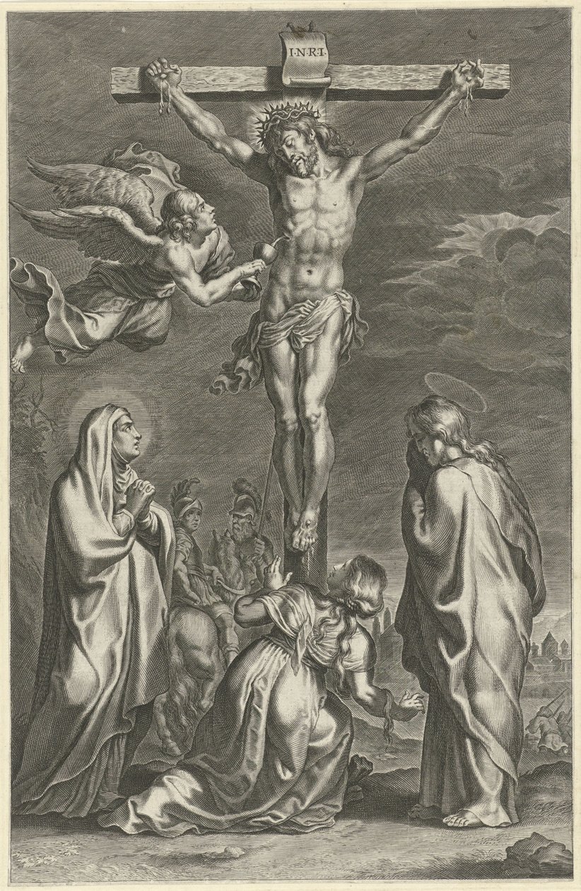 Christ on the Cross (Scenes from the Old and New Testament) by Theodoor Galle (possibly)