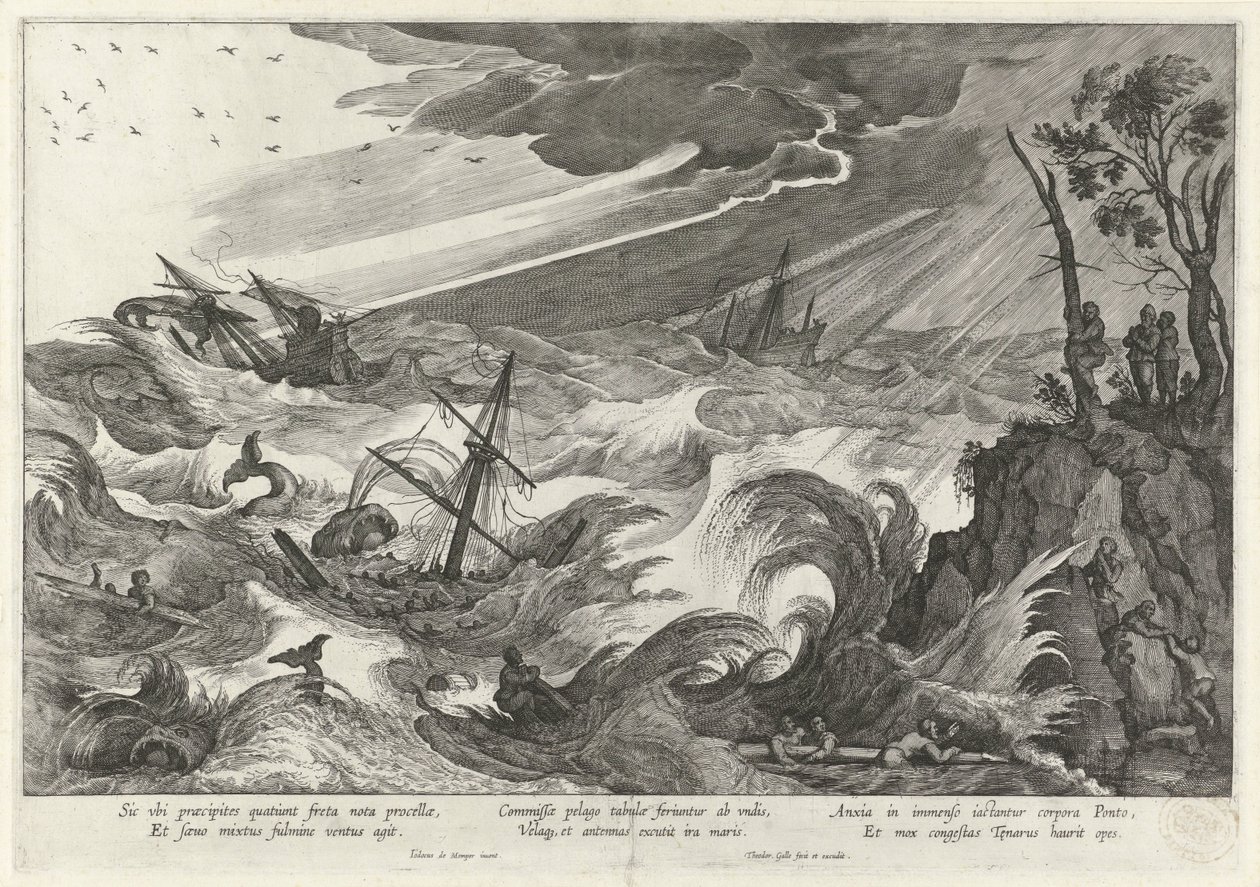 Autumn: Storm at Sea (The Four Seasons) by Theodoor Galle