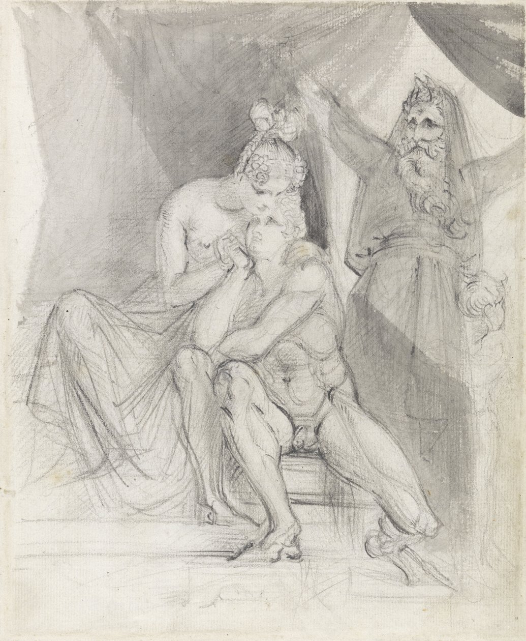 Prospero Watching Ferdinand and Miranda, c.1840 by Theodor M. von Holst