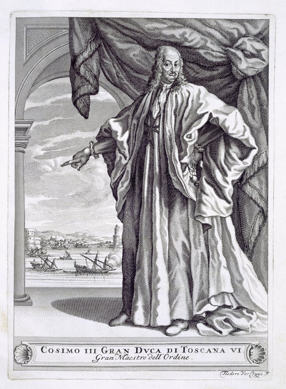 Portrait of Cosimo III de Medici, Frontispiece from I Pregi della Toscana by Theodor Verkruis