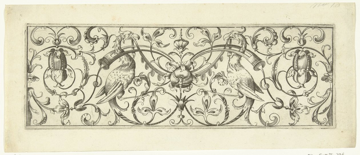Herons with Garland (series title: Friezes with Birds and Stylized Foliage) by Theodor Bang